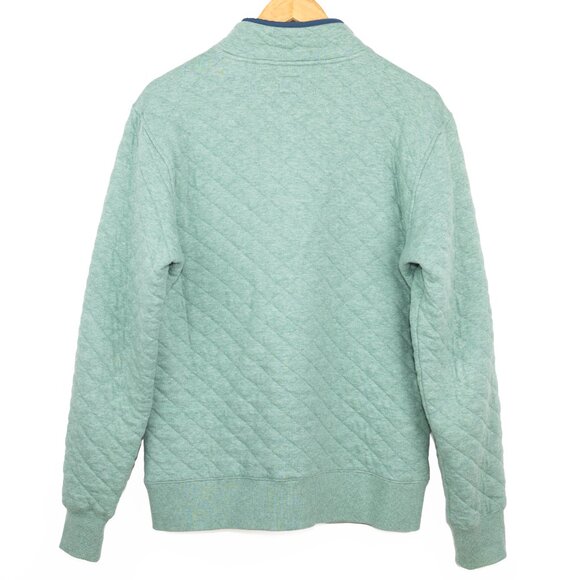 Faherty Epic Quilted Fleece Pullover Seacoast Melange Men's Small - Picture 2 of 7